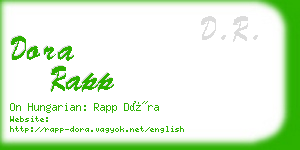 dora rapp business card